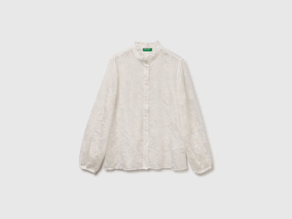 Benetton_Creamy White_Embroidered Blouse with Ruffled Collar_52WNDQ0CQ_901_05