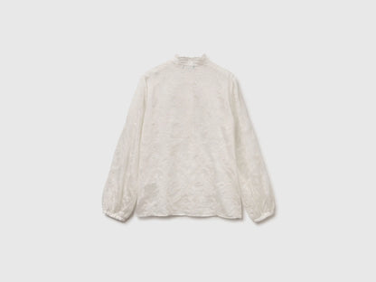 Benetton_Creamy White_Embroidered Blouse with Ruffled Collar_52WNDQ0CQ_901_06