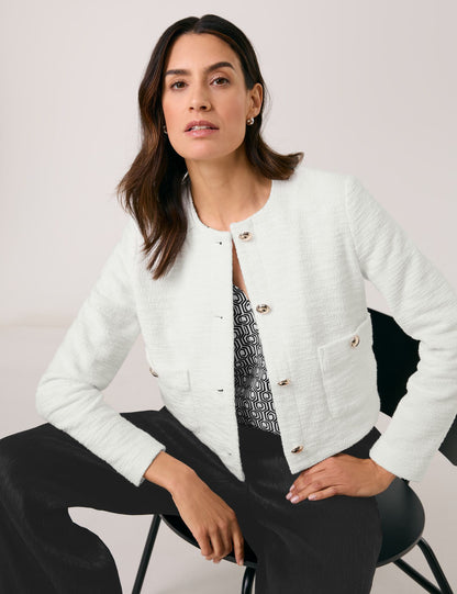 Gerry Weber_Elegant Blazer Jacket with a BouclŽ Effect_530039-31266_99700_07