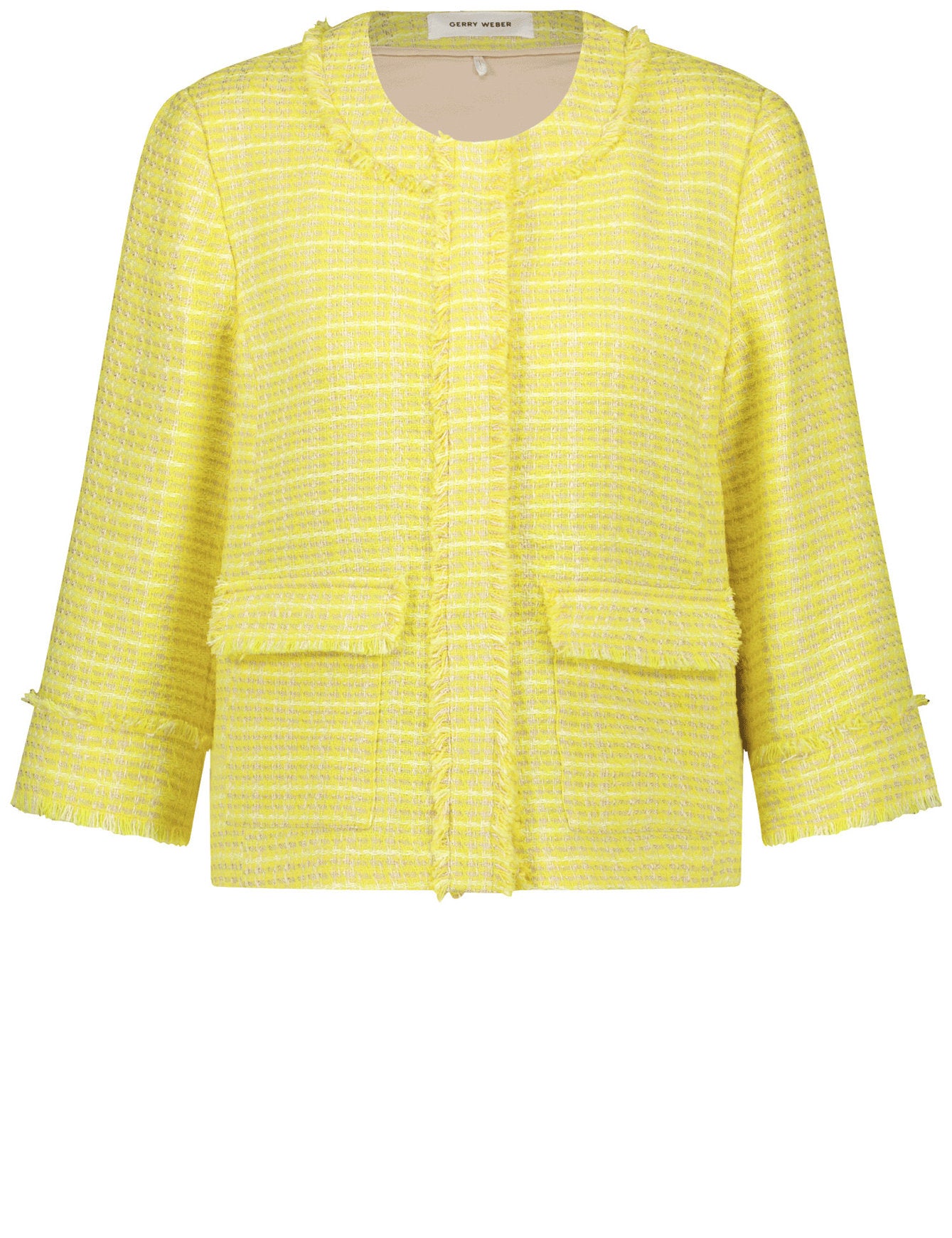 Gerry Weber_Structured Blazer Jacket with Fringed Edge_530043-31254_40223_01