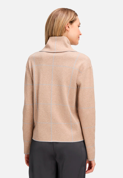 Betty Barclay_Patch Beige/Grey_Knit Sweater with Lurex Thread_5306-1588_7993_03