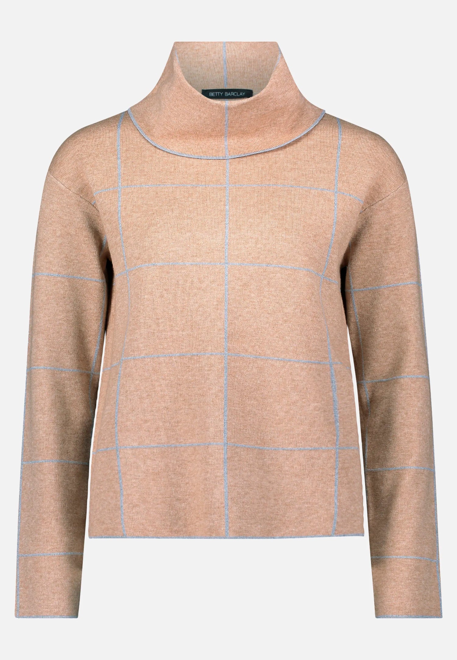 Betty Barclay_Patch Beige/Grey_Knit Sweater with Lurex Thread_5306-1588_7993_04