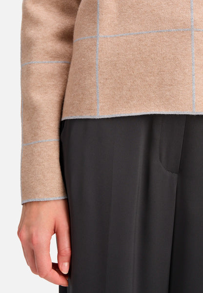 Betty Barclay_Patch Beige/Grey_Knit Sweater with Lurex Thread_5306-1588_7993_06