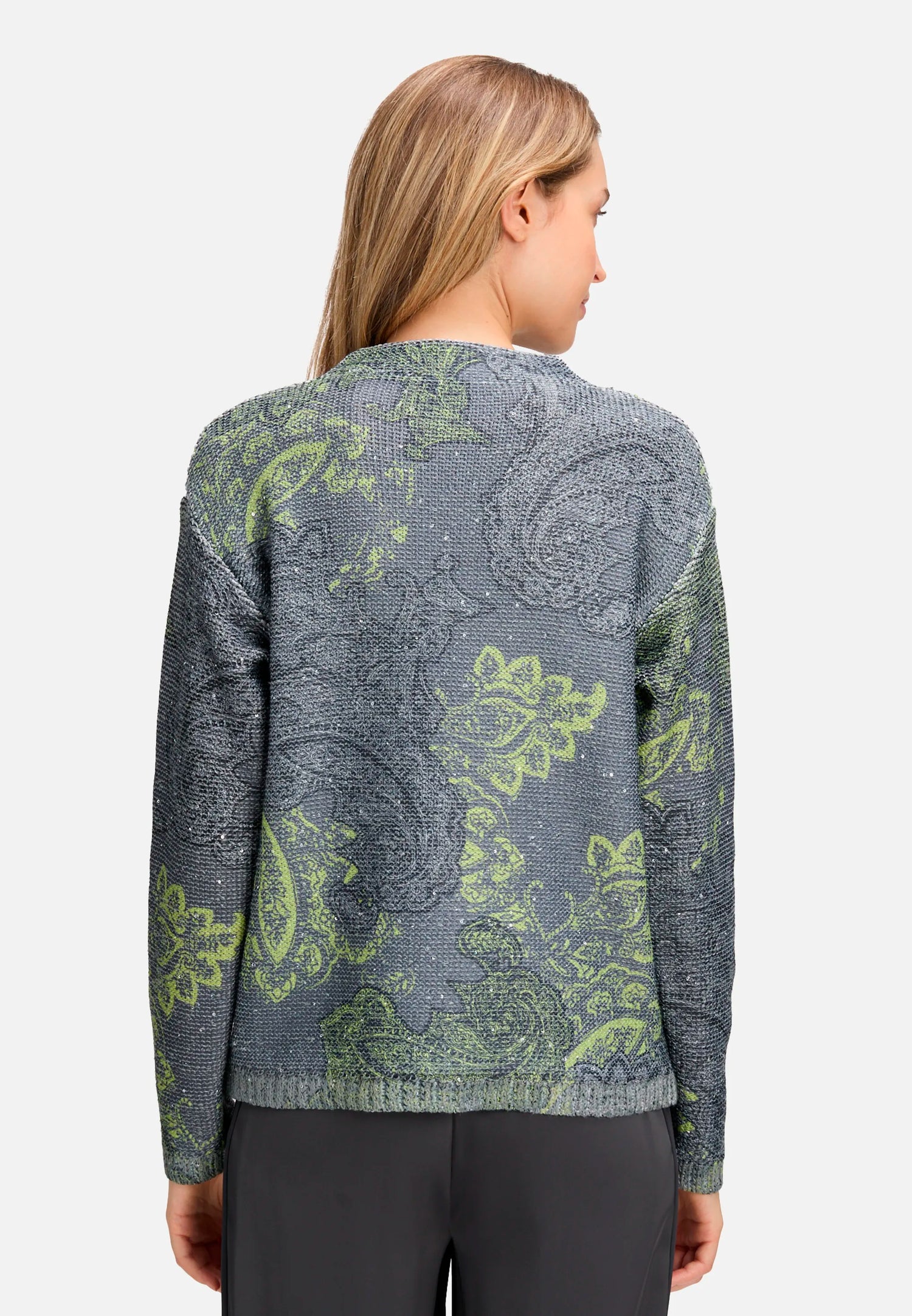 Betty Barclay_Grey/Green_Knit Sweater with Sequins_5312-1590_9851_03