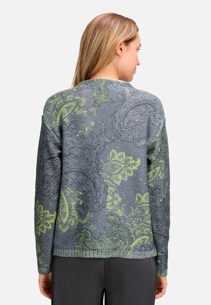 Betty Barclay_Grey/Green_Knit Sweater with Sequins_5312-1590_9851_03