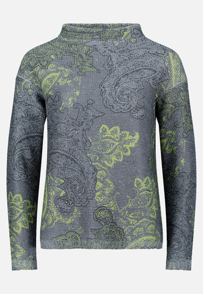 Betty Barclay_Grey/Green_Knit Sweater with Sequins_5312-1590_9851_04