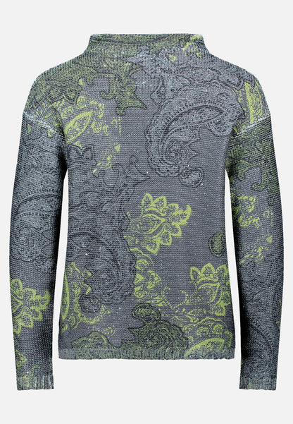 Betty Barclay_Grey/Green_Knit Sweater with Sequins_5312-1590_9851_05