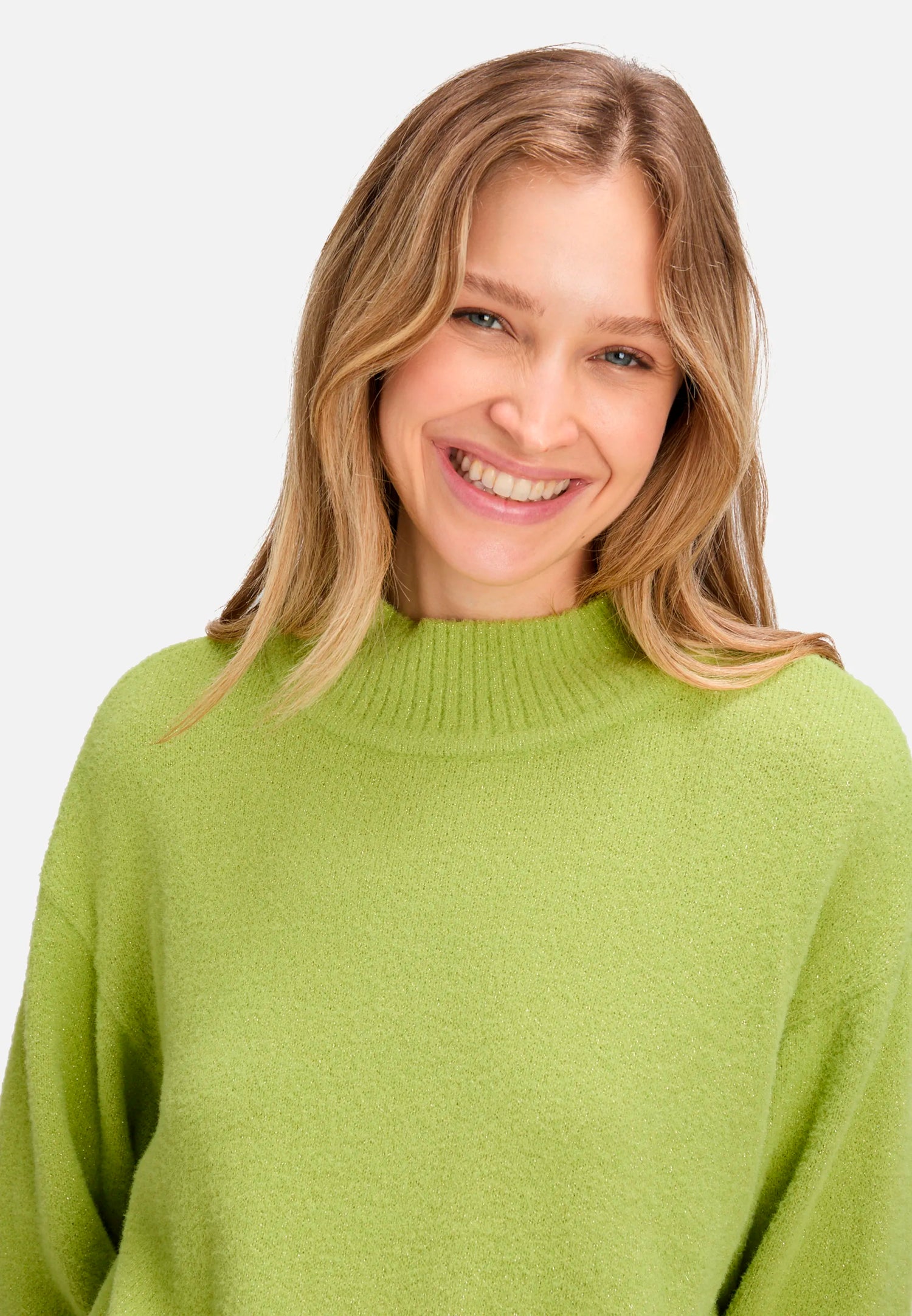 Betty Barclay_Fresh Moss_Knit Sweater with Lurex Thread_5319-1594_5436_06