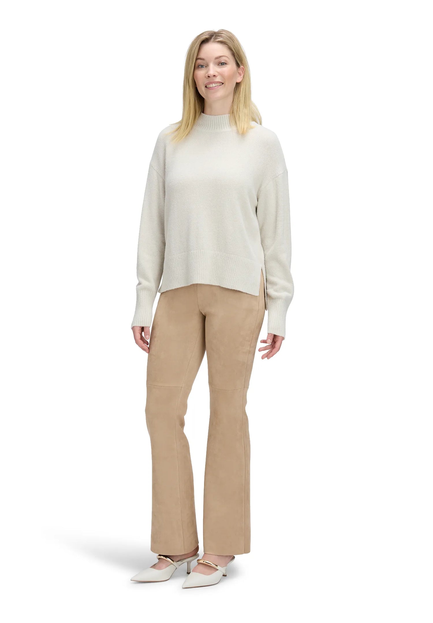 Betty Barclay_Pastel Sand_Knit Sweater with Lurex Thread_5319-1594_9104_02