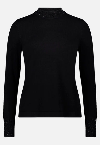 Betty Barclay_Black_Fine Knit Sweater with Rhinestones_5334-1036_9045_04