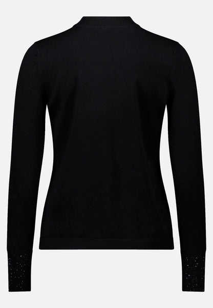 Betty Barclay_Black_Fine Knit Sweater with Rhinestones_5334-1036_9045_05