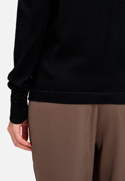 Betty Barclay_Black_Fine Knit Sweater with Rhinestones_5334-1036_9045_06