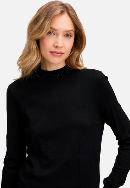 Betty Barclay_Black_Fine Knit Sweater with Rhinestones_5334-1036_9045_07