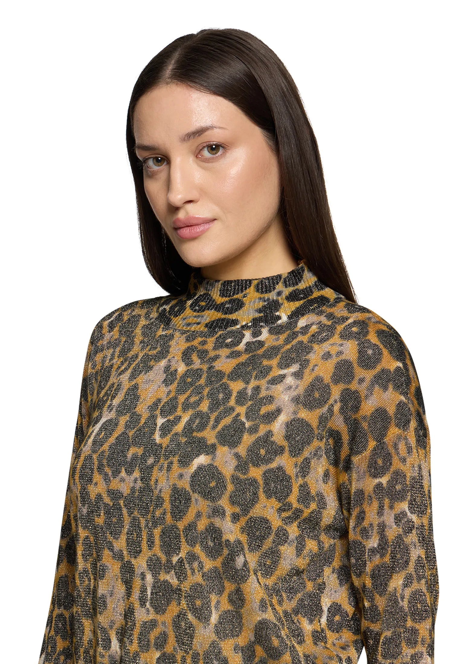 Betty Barclay_Taupe/Yellow_Fine Knit Sweater with Lurex Thread_5338-1639_7822_06