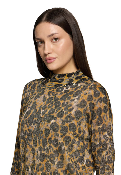 Betty Barclay_Taupe/Yellow_Fine Knit Sweater with Lurex Thread_5338-1639_7822_06