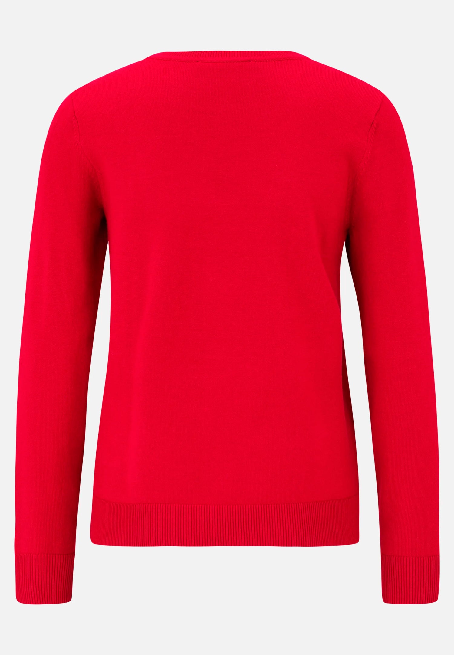 Betty Barclay_Red Scarlet_Basic Knit Sweater with a Round Neck_5342-2907_4635_05