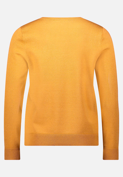 Betty Barclay_Autumn Gold_Basic Knit Sweater with a Round Neck_5342-2907_7256_05