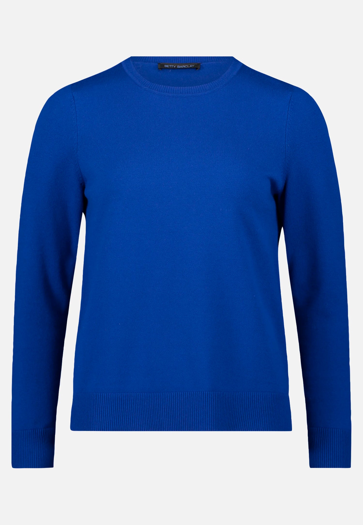 Betty Barclay_Blue_Basic Knit Sweater with a Round Neck_5342-2907_8329_04