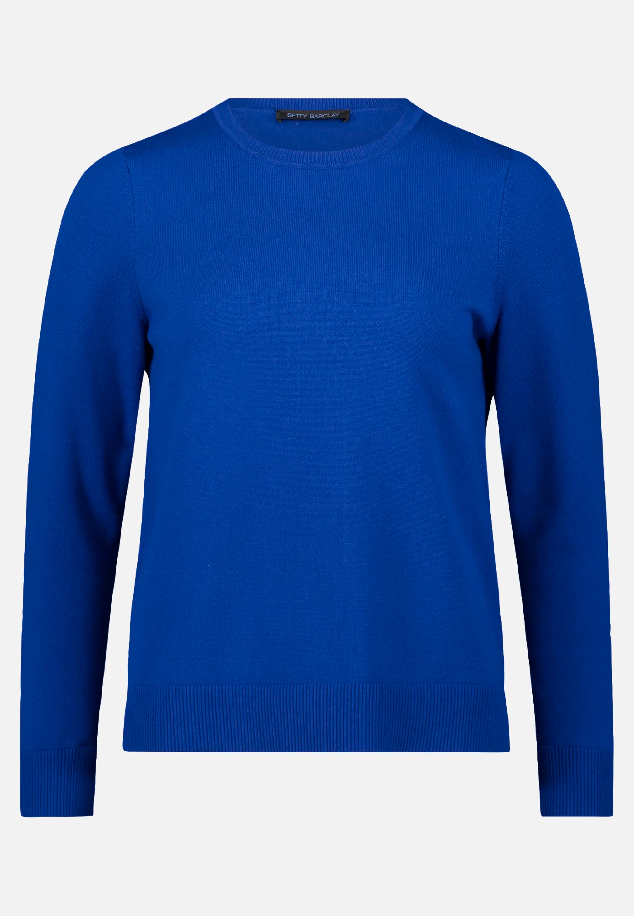 Betty Barclay_Blue_Basic Knit Sweater with a Round Neck_5342-2907_8329_04