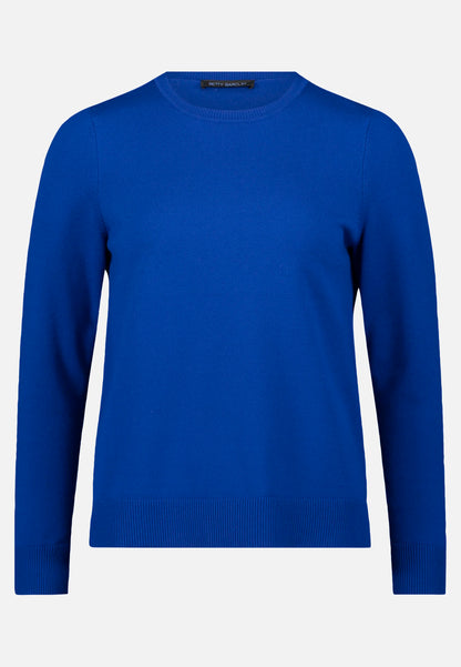 Betty Barclay_Blue_Basic Knit Sweater with a Round Neck_5342-2907_8329_04