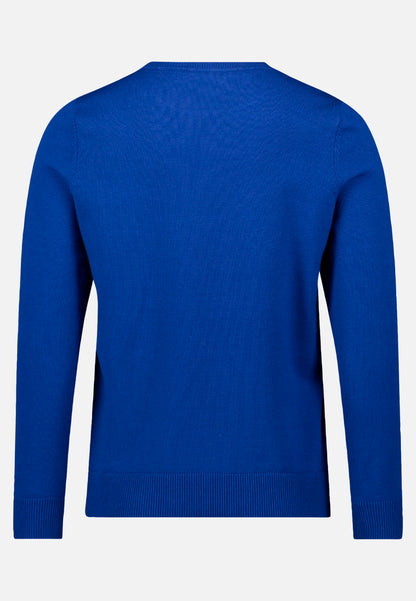 Betty Barclay_Blue_Basic Knit Sweater with a Round Neck_5342-2907_8329_05