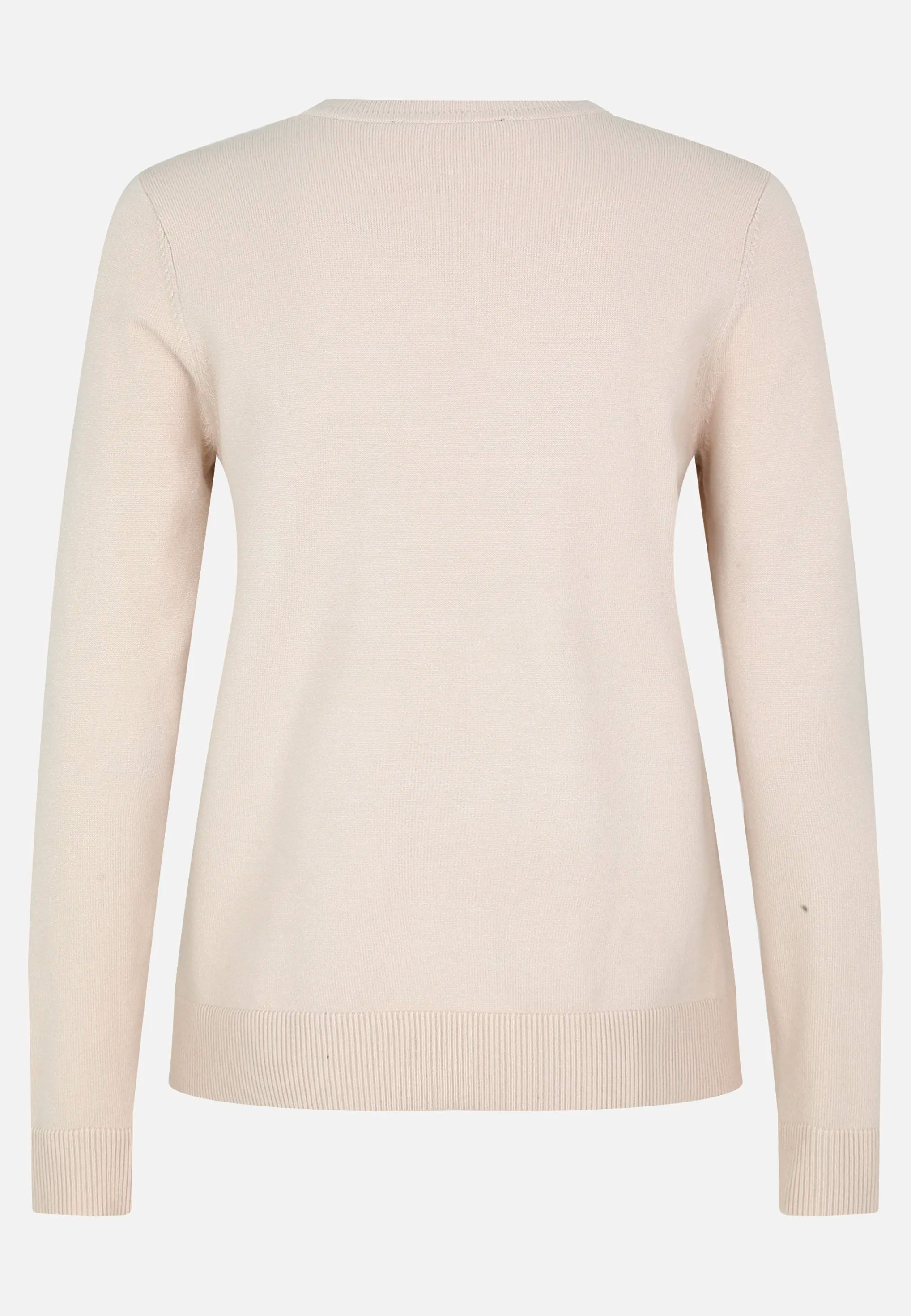 Betty Barclay_Pastel Sand_Basic Knit Sweater with a Round Neck_5342-2907_9104_05