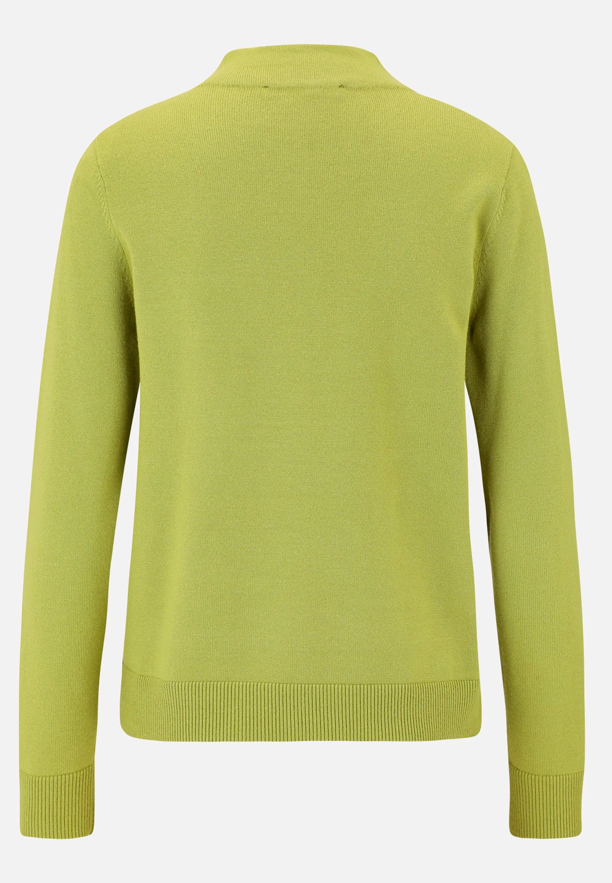 Betty Barclay_Green_Basic Knit Sweater with Stand-Up Collar_5343-2907_5436_05