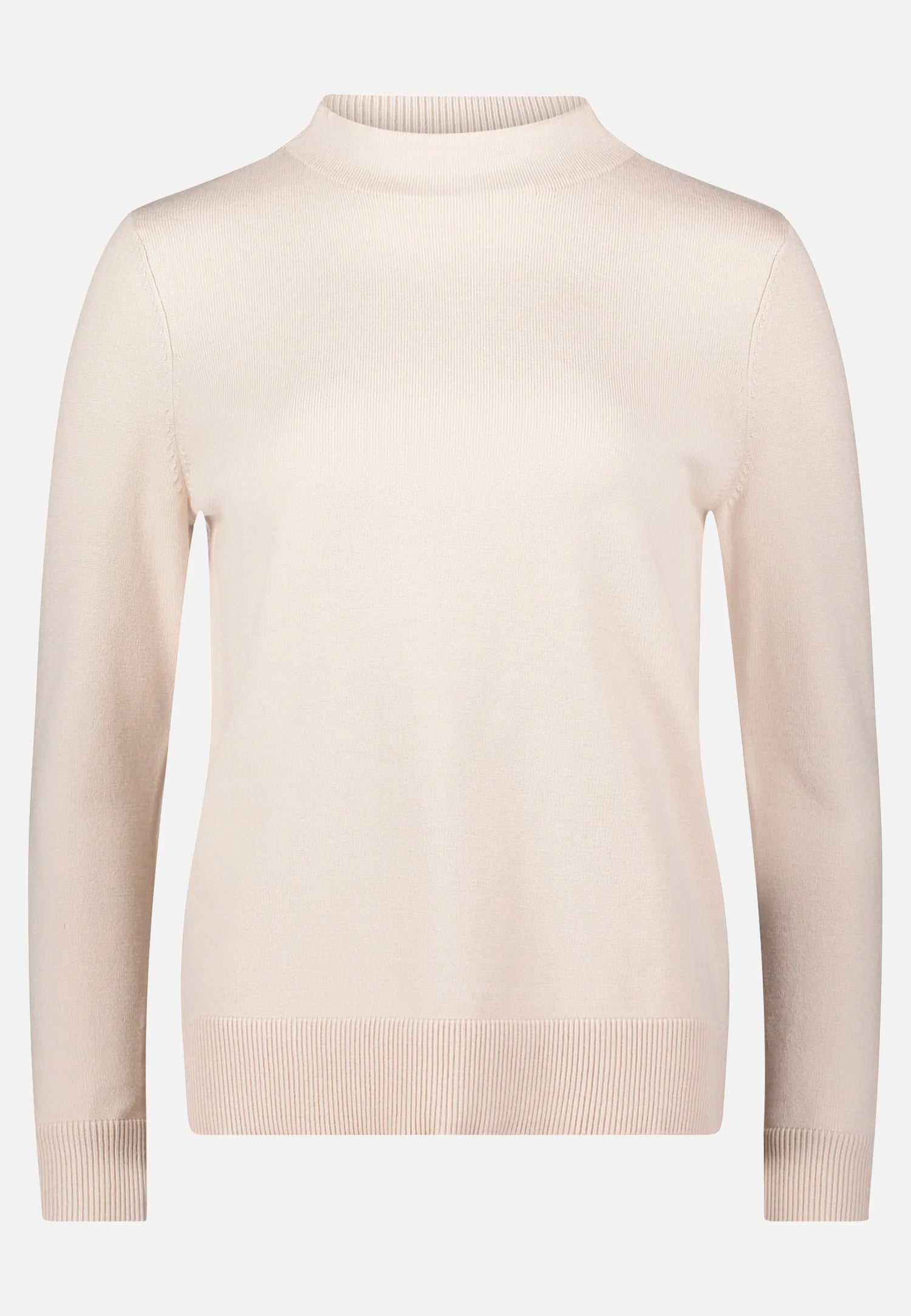 Betty Barclay_Pastel Sand_Basic Knit Sweater with Stand-Up Collar_5343-2907_9104_04