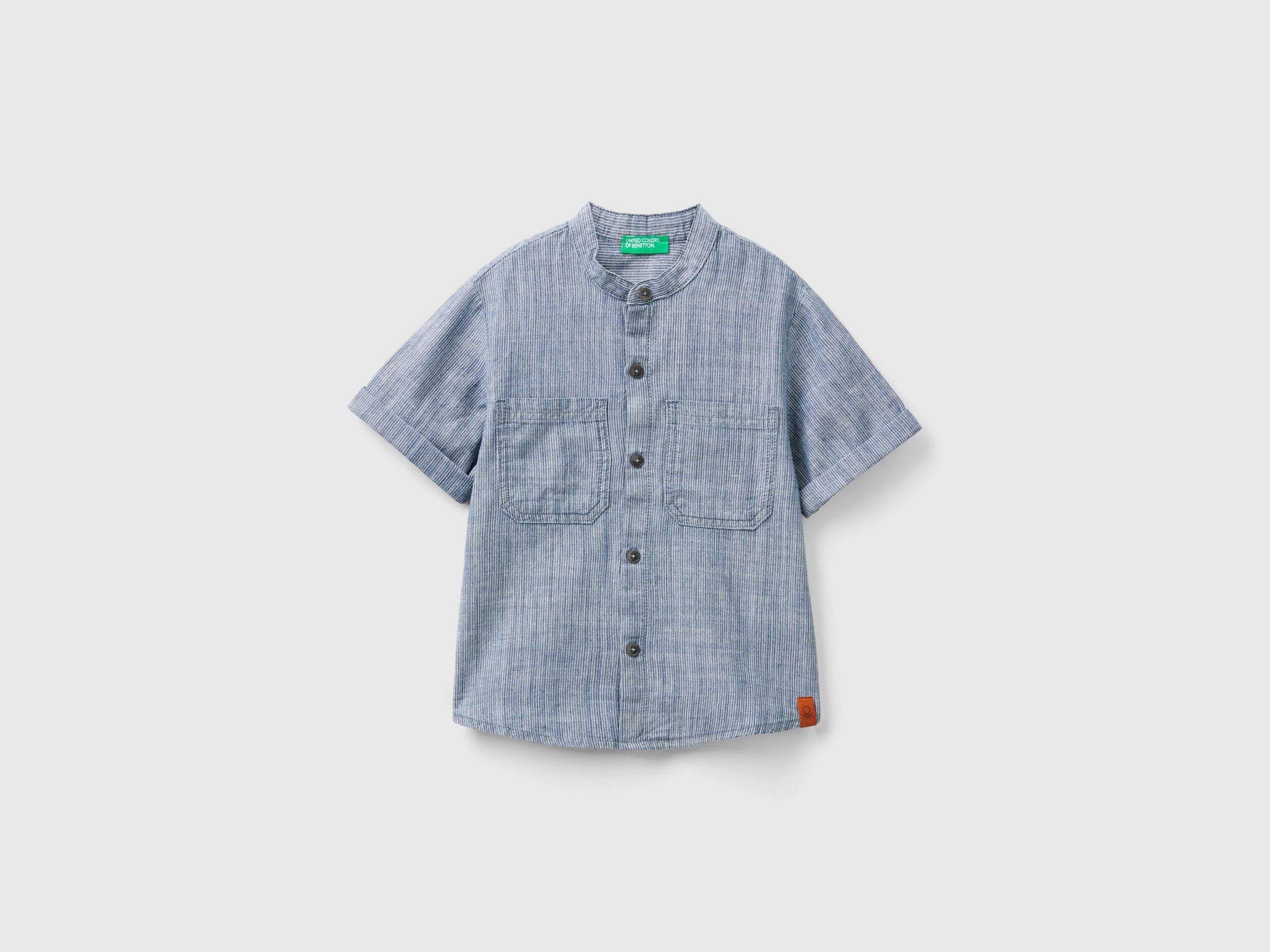 Striped Chambray Shirt_53Hugq01Z_901_01