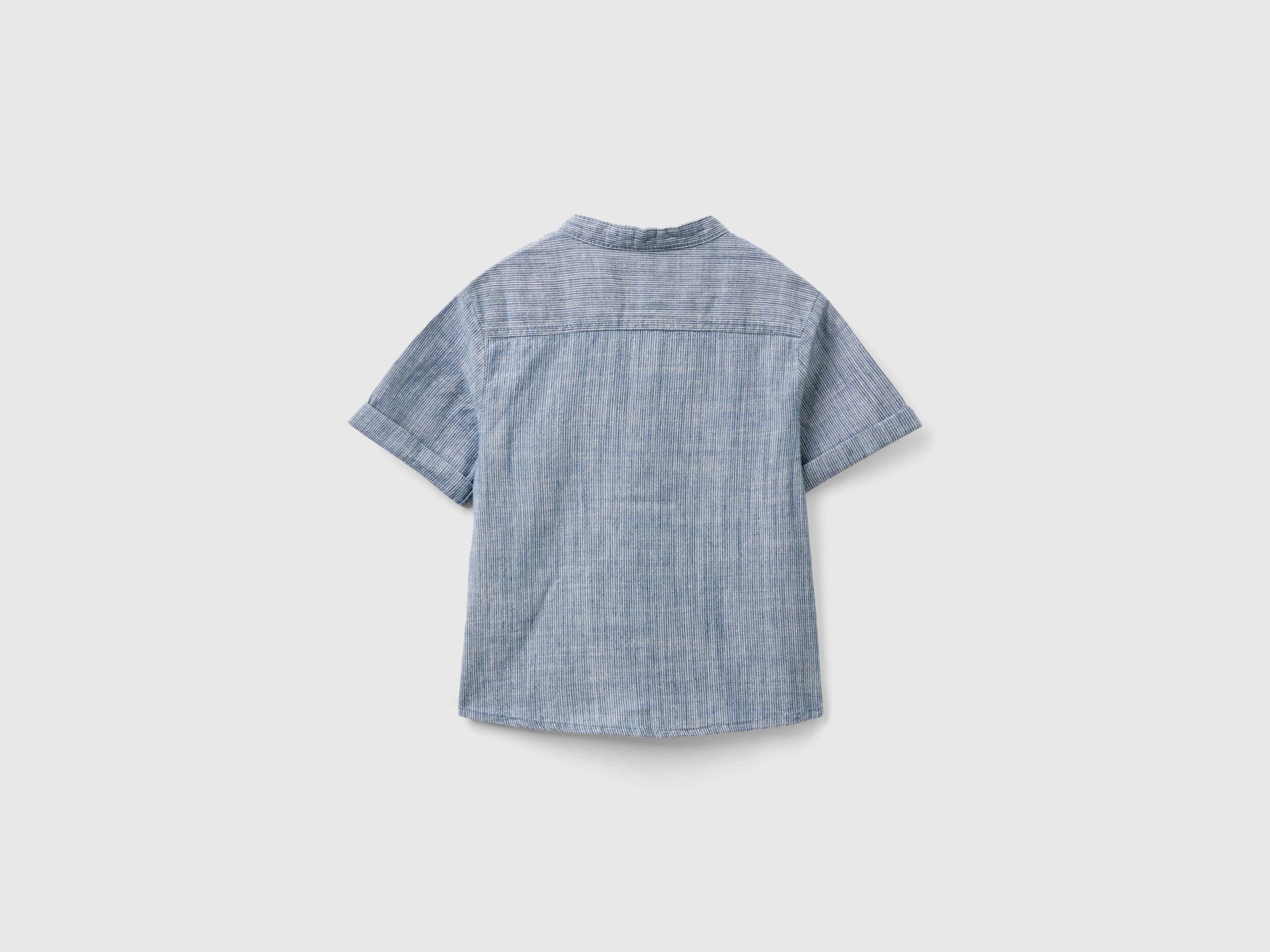 Striped Chambray Shirt_53Hugq01Z_901_02