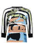 Betty Barclay Blue/Beige Women Knitted Pullover Short 3/4 Sleeve SKU: 5409-1805_8872 Image 01