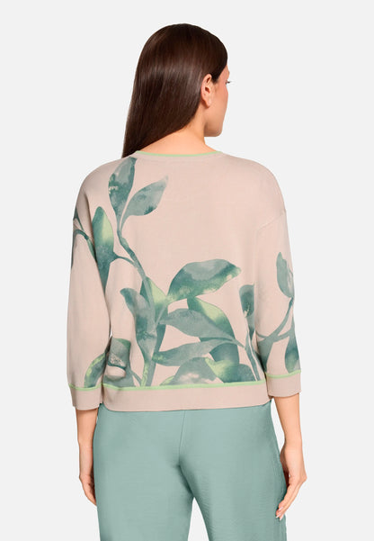 Betty Barclay Beige/Green Women Printed Knit Sweater SKU: 5412-1809_7856 Image 03