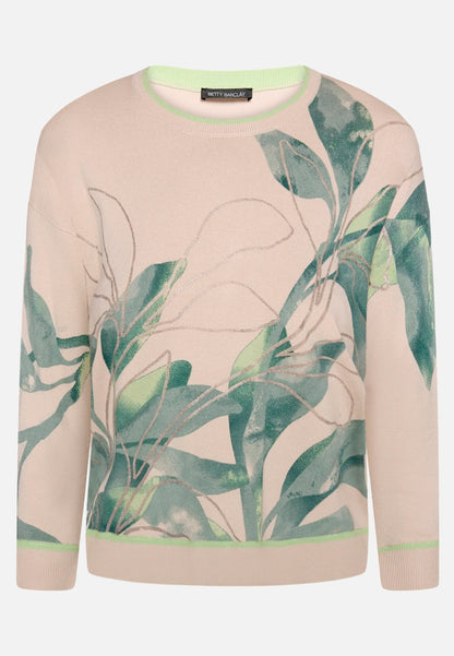 Betty Barclay Beige/Green Women Printed Knit Sweater SKU: 5412-1809_7856 Image 04