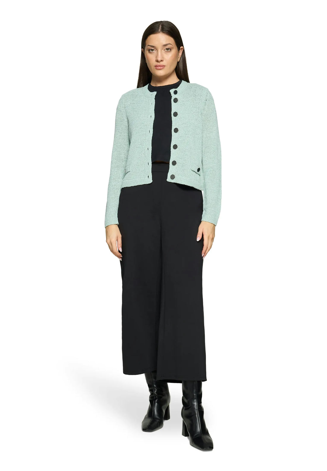 Betty Barclay Gray Mist Women Knitted Jacket Short 1/1 Sleeve SKU: 5429-1869_8270 Image 03