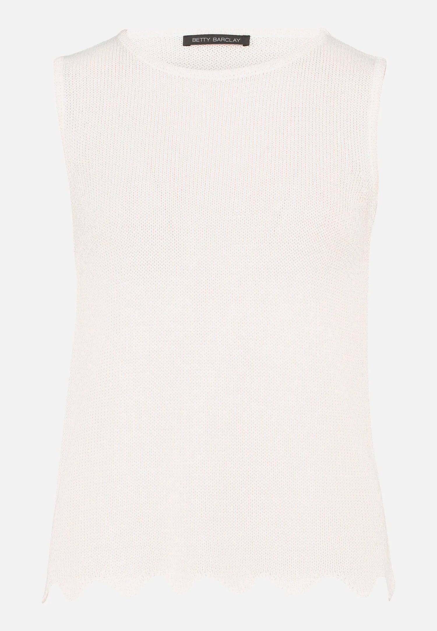 Betty Barclay Offwhite Women Sleeveless Knitted Top SKU: 5451-2017_1014 Image 04