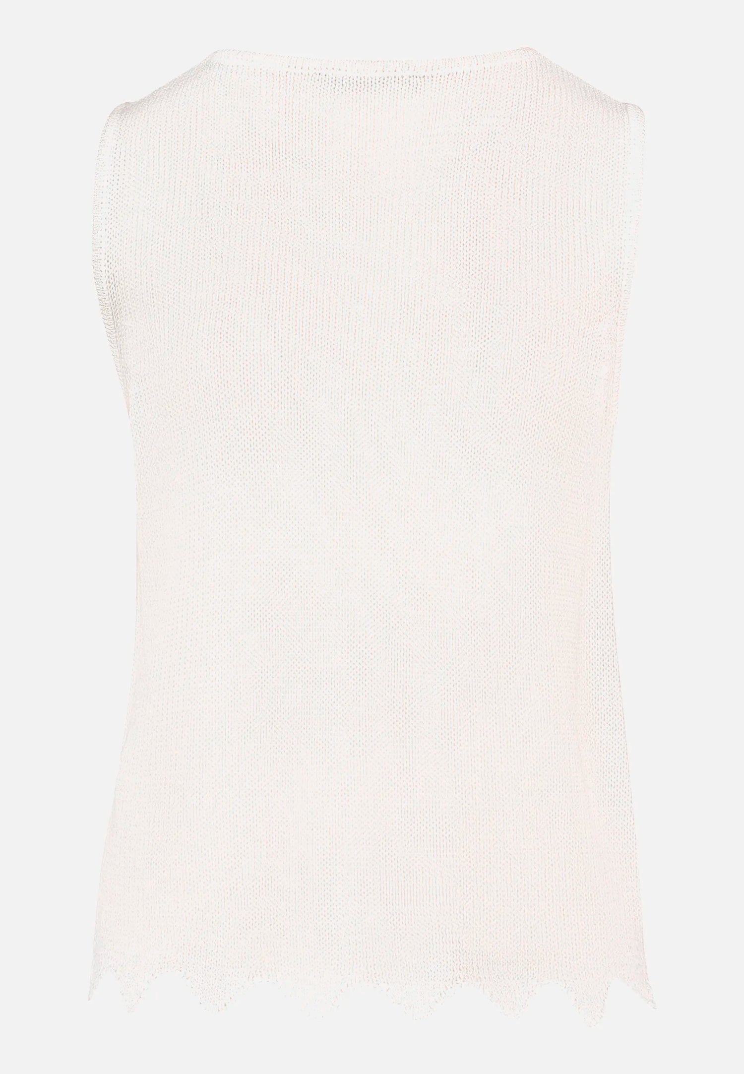 Betty Barclay Offwhite Women Sleeveless Knitted Top SKU: 5451-2017_1014 Image 05