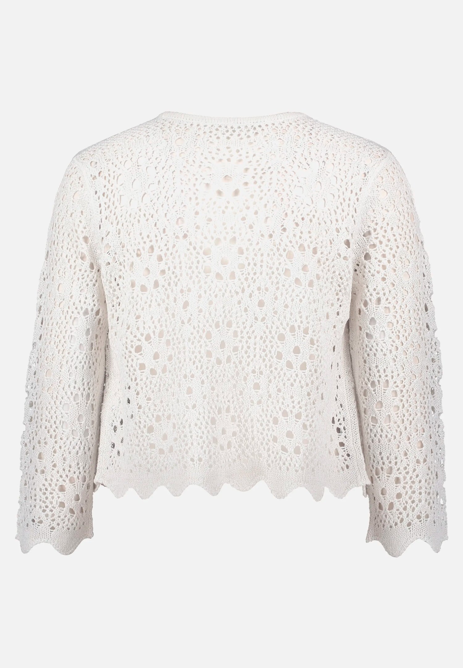 Betty Barclay Offwhite Women Summer Cardigan with 3/4 Sleeves SKU: 5452-2017_1014 Image 05