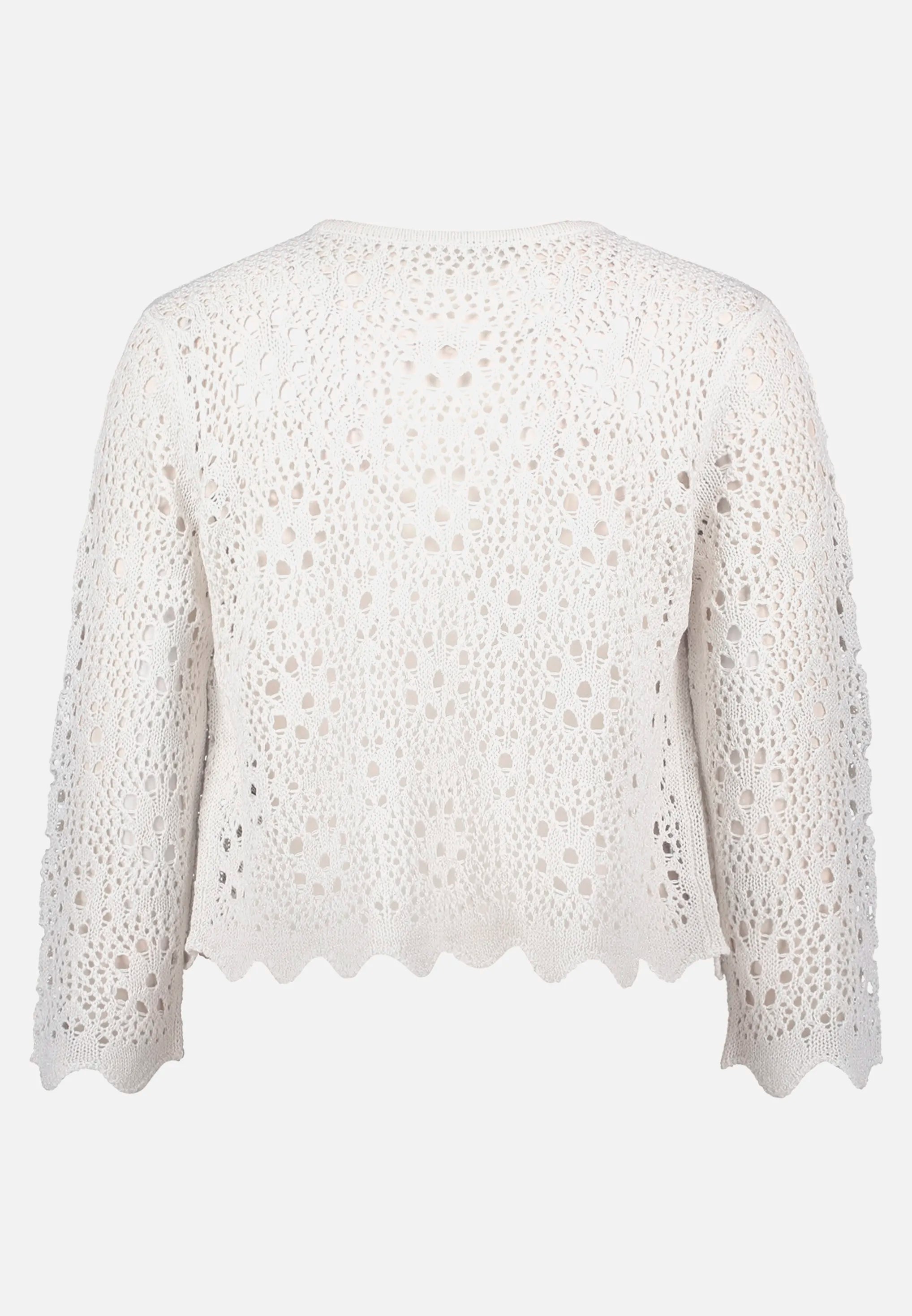 Betty Barclay Offwhite Women Summer Cardigan with 3/4 Sleeves SKU: 5452-2017_1014 Image 05