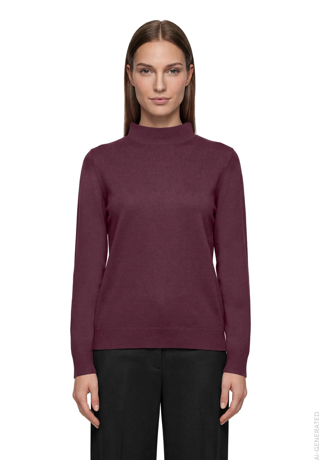 Betty Barclay Maroon Banner Women Basic Knit Jumper SKU: 5483-2907_4697 Image 01