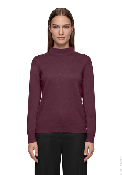 Betty Barclay Maroon Banner Women Basic Knit Jumper SKU: 5483-2907_4697 Image 01