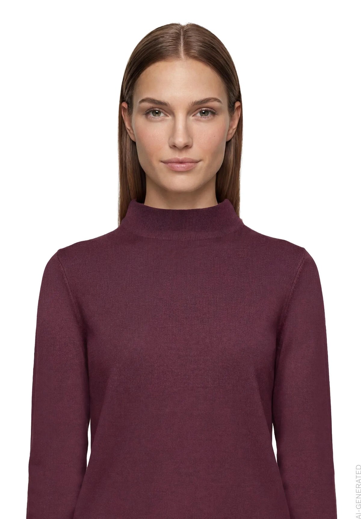 Betty Barclay Maroon Banner Women Basic Knit Jumper SKU: 5483-2907_4697 Image 04