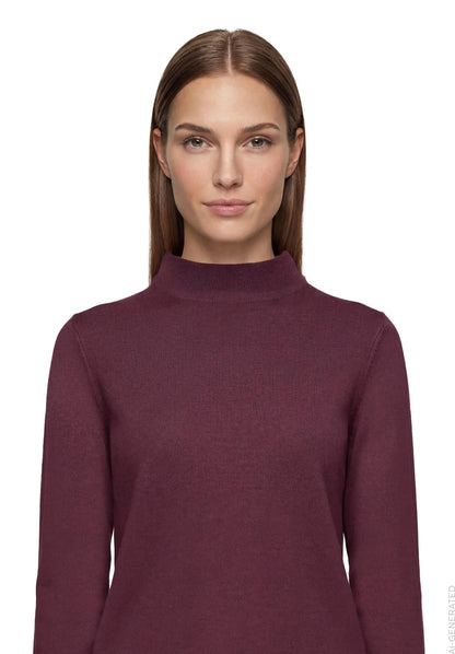 Betty Barclay Maroon Banner Women Basic Knit Jumper SKU: 5483-2907_4697 Image 04