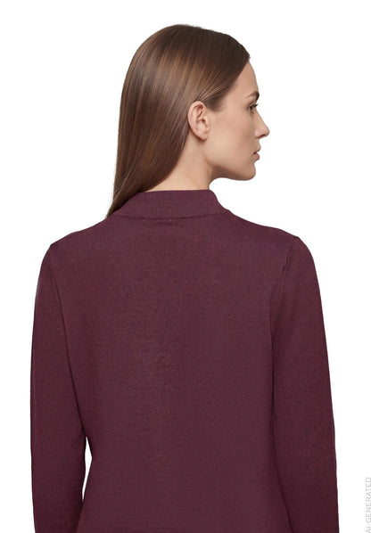 Betty Barclay Maroon Banner Women Basic Knit Jumper SKU: 5483-2907_4697 Image 05