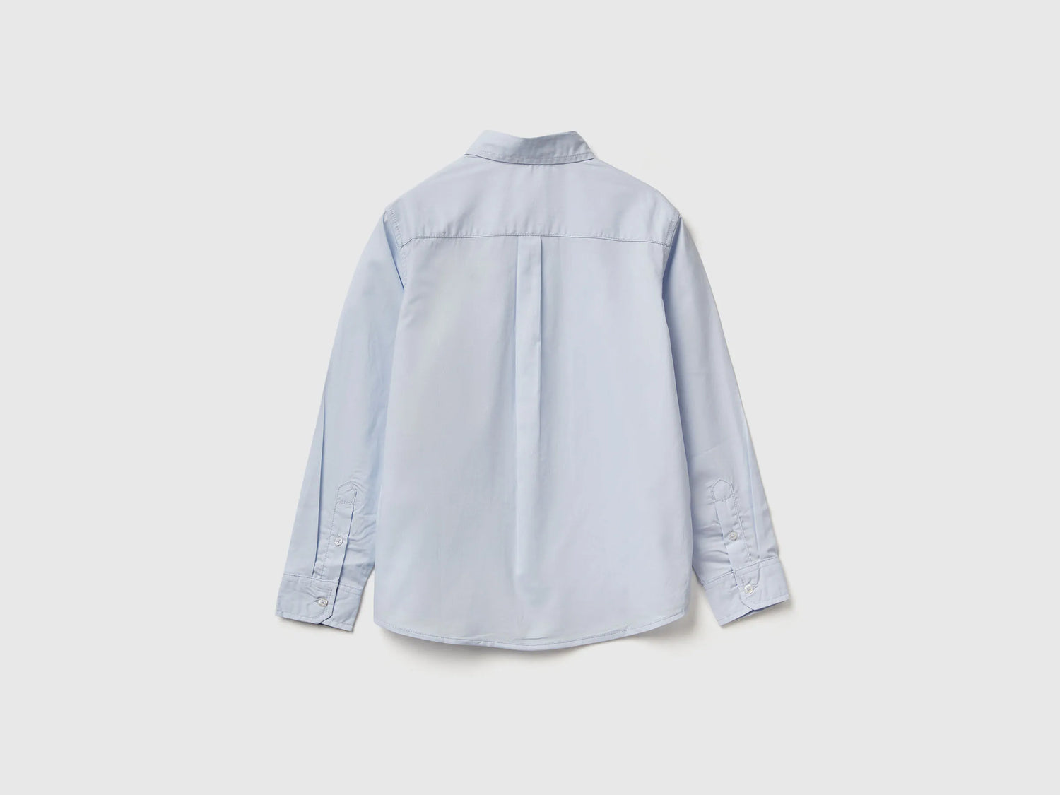 Benetton Sky Blue Boys Sky Blue Button-Down Shirt SKU: 54AZCQ00R_081 Image 02