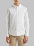 Benetton White Boys White Button-Down Shirt SKU: 54AZCQ00R_101 Image 00
