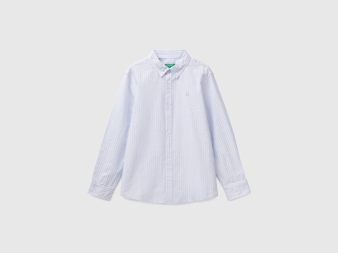 Benetton_Striped Button Down Shirt_54AZCQ00R_906_01