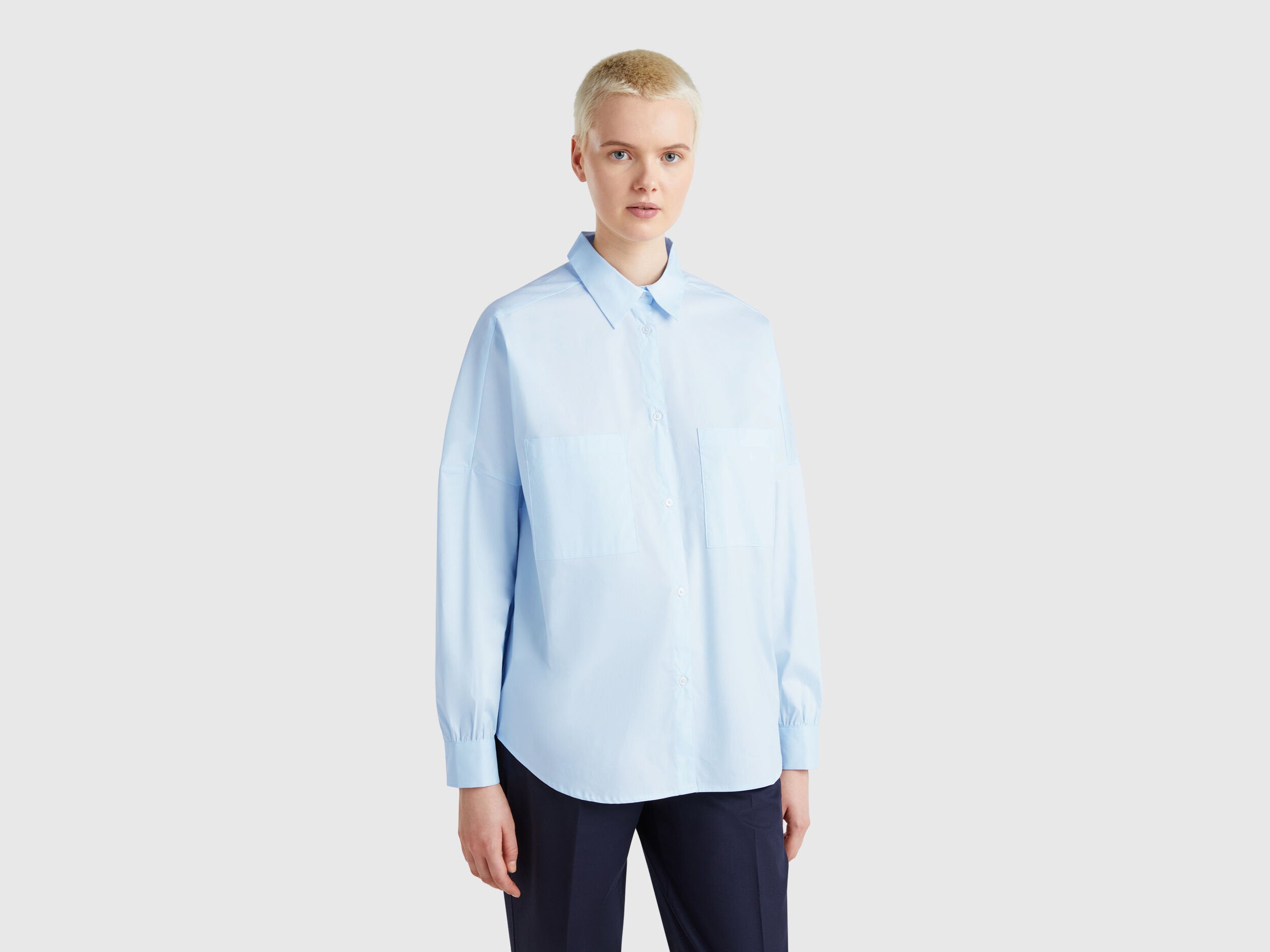Benetton_Oversized Fit Shirt_54KXDQ0B2_12J_01