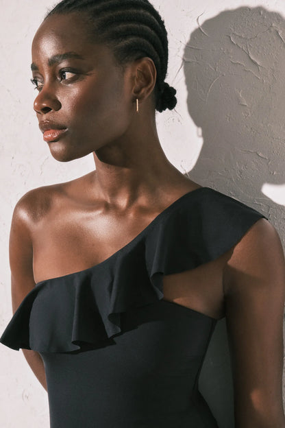 Women Secret_Black_Black Asymmetric Ruffle Shaping Swimwear_5523296_01_03