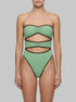 Women Secret_Green_Green Bandeau Front Slits Swimwear_5523311_26_00