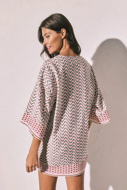 Women Secret Multicoloured Women Geometric Print Short Kimono Tunic SKU: 5543700_98 Image 03
